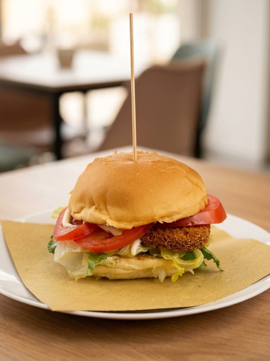 Chicken burger con pollo croccante